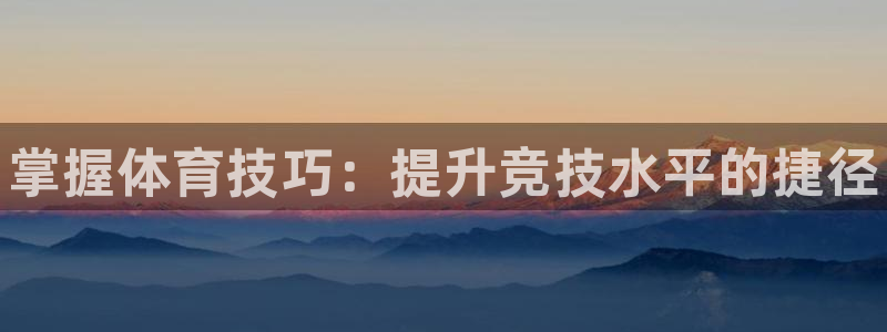 利记官网下载平台注册流程图：掌握体育技巧：提升竞技水